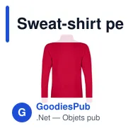 Sweat-shirt personnalisable pour entreprise avec logo - modèle Lightweight Sweat - Miniature 4