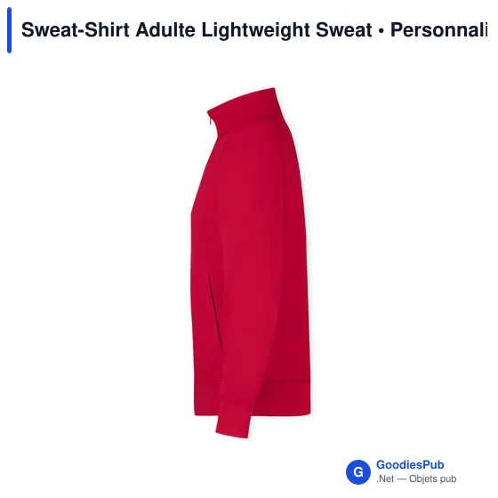 Sweat-shirt personnalisable pour entreprise avec logo - modèle Lightweight Sweat - Image 10