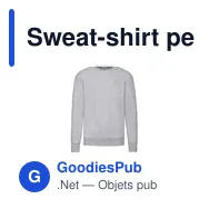 Sweat-shirt personnalisable pour entreprise avec logo - Classic Set-In - Miniature 1