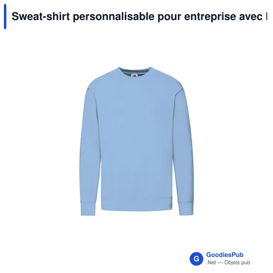 Sweat-shirt personnalisable pour entreprise avec logo - Classic Set-In - Image 5