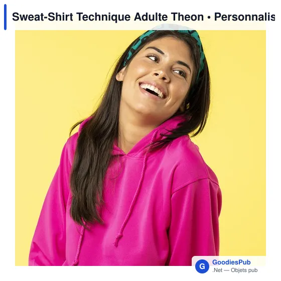 Sweat-shirt technique personnalisable avec logo - Theon - Image 3