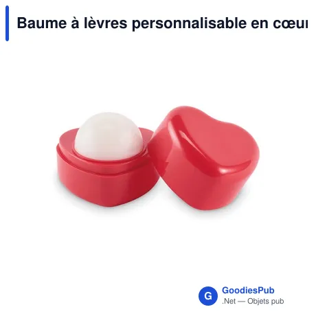 Baume à lèvres personnalisable en cœur avec logo - SWEET