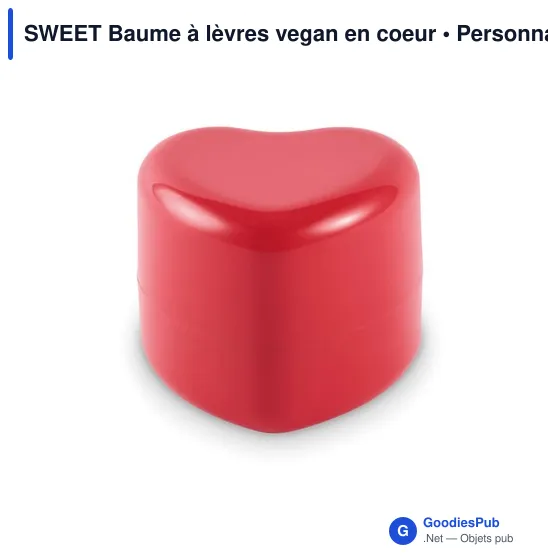 Baume à lèvres personnalisable en cœur avec logo - SWEET - Image 2