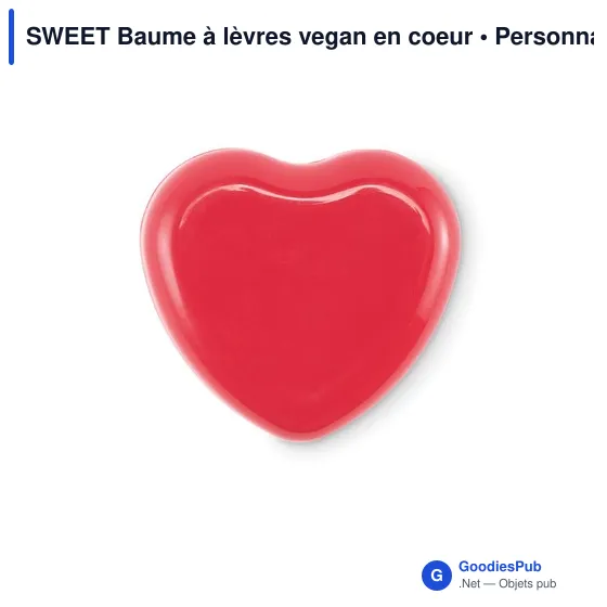 Baume à lèvres personnalisable en cœur avec logo - SWEET - Image 3