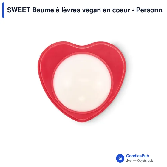 Baume à lèvres personnalisable en cœur avec logo - SWEET - Image 4