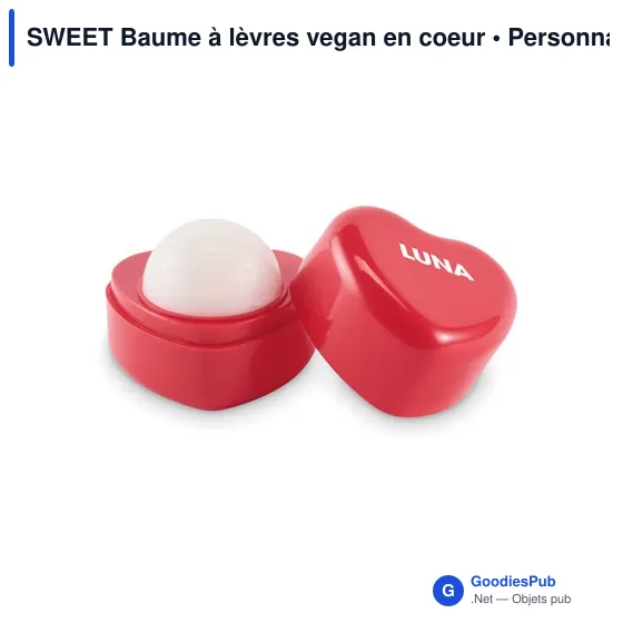Baume à lèvres personnalisable en cœur avec logo - SWEET - Image 5
