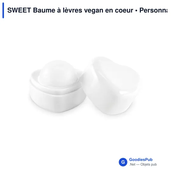 Baume à lèvres personnalisable en cœur avec logo - SWEET - Image 6