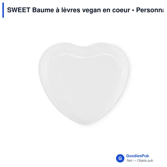 Baume à lèvres personnalisable en cœur avec logo - SWEET - Image 8