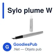 Stylo plume personnalisable Waterman en métal avec logo - Miniature 3