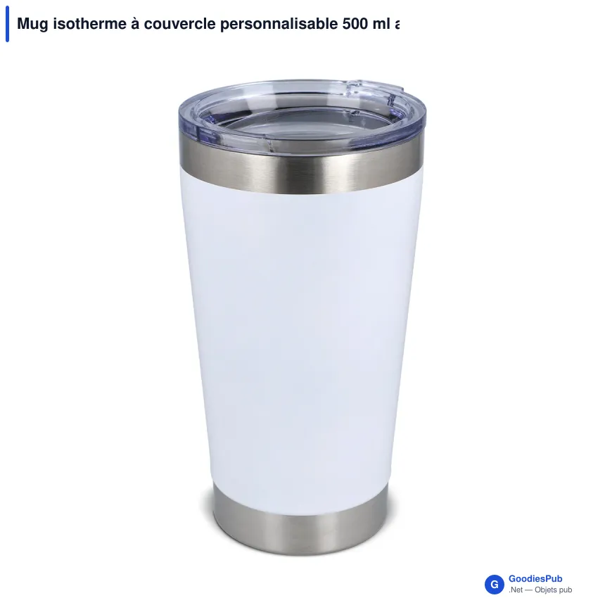 Mug isotherme à couvercle personnalisable 500 ml avec logo - T-ceramic Cango - Image 2