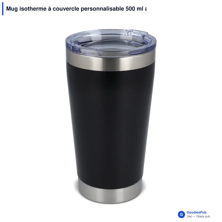 Mug isotherme à couvercle personnalisable 500 ml avec logo - T-ceramic Cango - Image 3