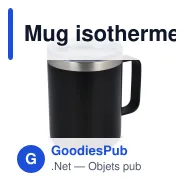 Mug isotherme à couvercle personnalisable 350 ml avec logo - T-ceramic Danube - Miniature 4