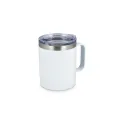 Variante Blanc - Mug isotherme à couvercle personnalisable 350 ml avec logo - T-ceramic Danube
