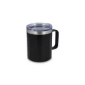Variante Noir - Mug isotherme à couvercle personnalisable 350 ml avec logo - T-ceramic Danube