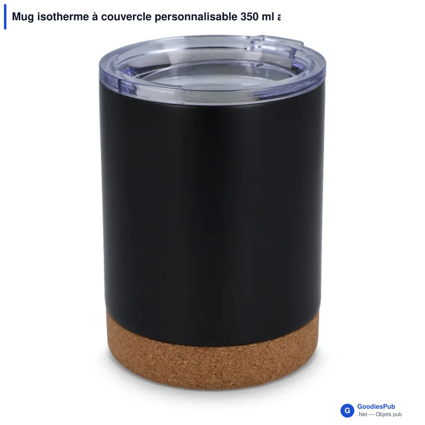 Mug isotherme à couvercle personnalisable 350 ml avec logo - T-ceramic Lena - Image 2