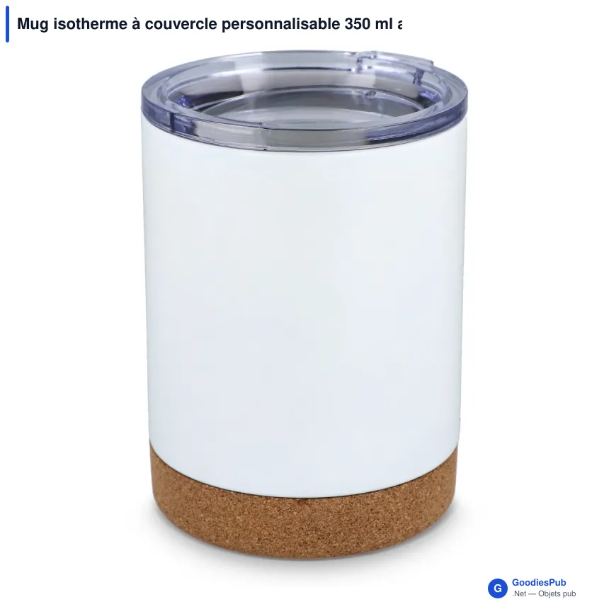 Mug isotherme à couvercle personnalisable 350 ml avec logo - T-ceramic Lena - Image 3