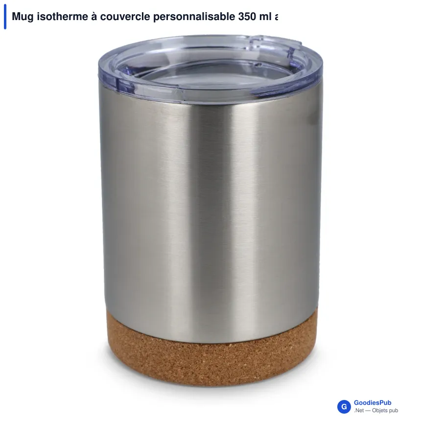 Mug isotherme à couvercle personnalisable 350 ml avec logo - T-ceramic Lena - Image 4