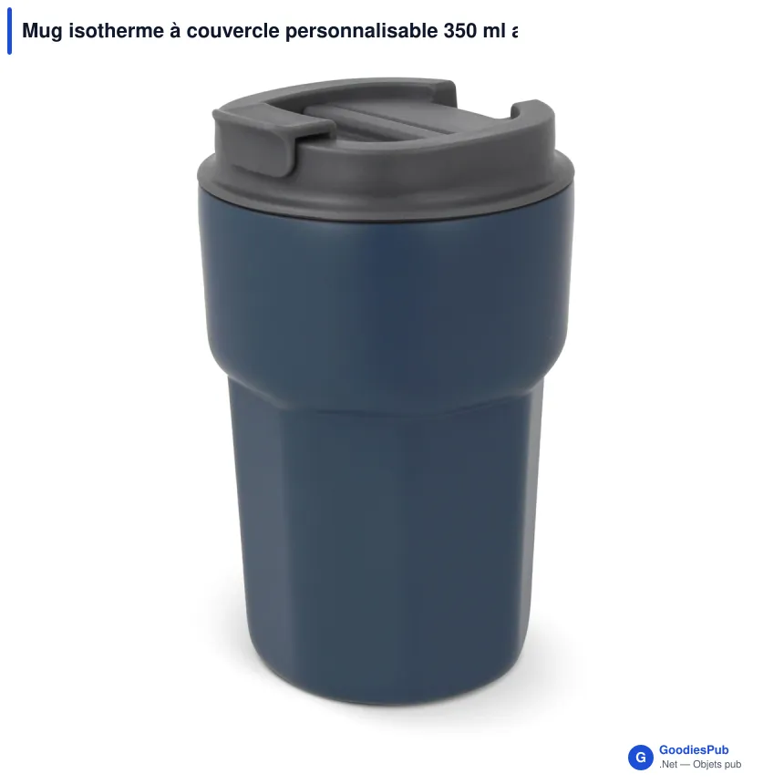Mug isotherme à couvercle personnalisable 350 ml avec logo - T-ceramic Zambezi - Image 3