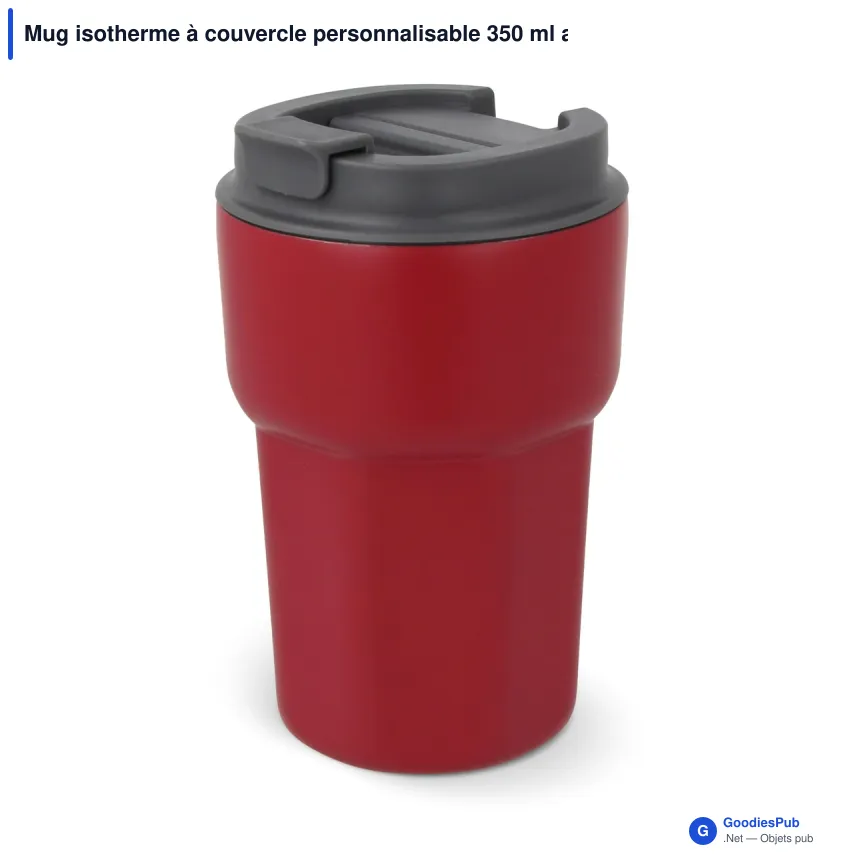 Mug isotherme à couvercle personnalisable 350 ml avec logo - T-ceramic Zambezi - Image 4