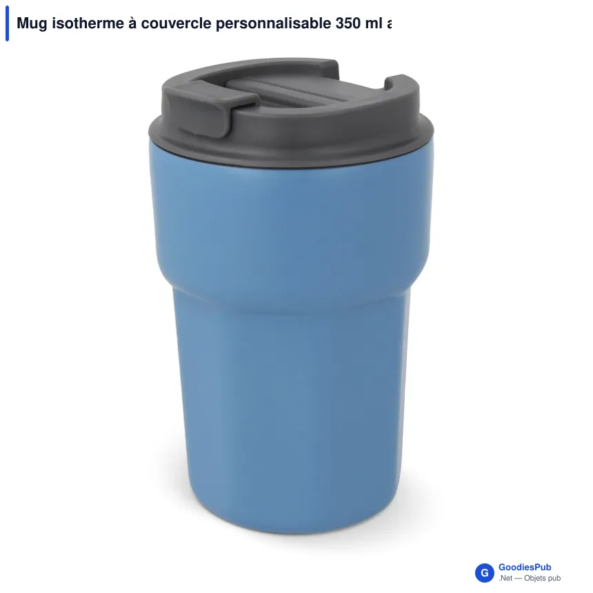 Mug isotherme à couvercle personnalisable 350 ml avec logo - T-ceramic Zambezi - Image 7