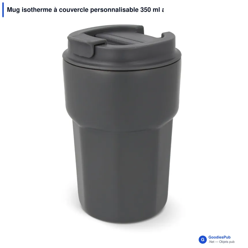 Mug isotherme à couvercle personnalisable 350 ml avec logo - T-ceramic Zambezi - Image 8