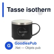 Tasse isotherme personnalisable céramique et inox 300 ml avec logo - T-ceramic Tigris - Miniature 1