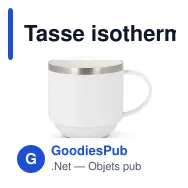 Tasse isotherme personnalisable céramique et inox 300 ml avec logo - T-ceramic Tigris - Miniature 2