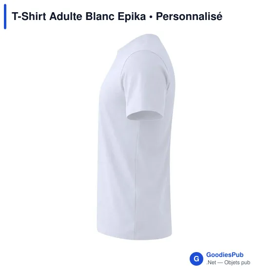 T-Shirt Adulte Blanc Epika - Image 10