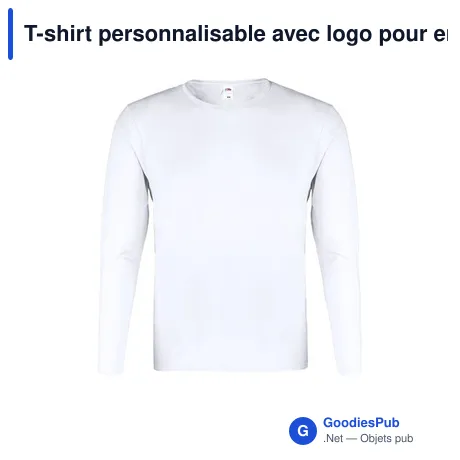 T-shirt personnalisable avec logo pour entreprise - Iconic Long Sleeve