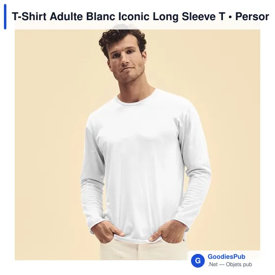 T-shirt personnalisable avec logo pour entreprise - Iconic Long Sleeve - Image 12