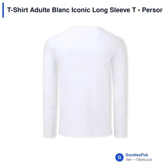 T-shirt personnalisable avec logo pour entreprise - Iconic Long Sleeve - Image 4