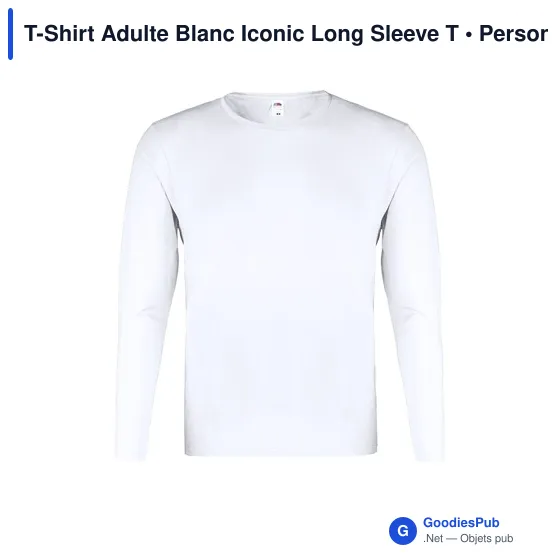 T-shirt personnalisable avec logo pour entreprise - Iconic Long Sleeve - Image 6