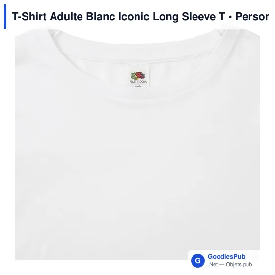T-shirt personnalisable avec logo pour entreprise - Iconic Long Sleeve - Image 10