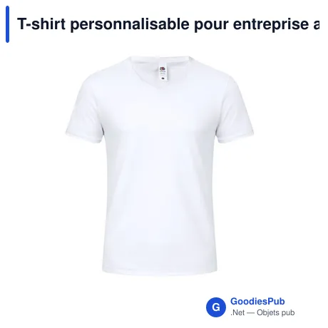 T-shirt personnalisable pour entreprise avec logo - Iconic V-Neck