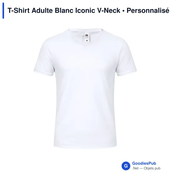 T-shirt personnalisable pour entreprise avec logo - Iconic V-Neck - Image 11