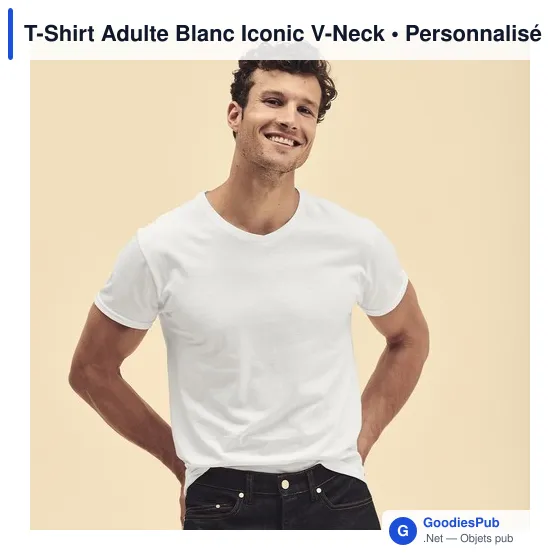 T-shirt personnalisable pour entreprise avec logo - Iconic V-Neck - Image 12