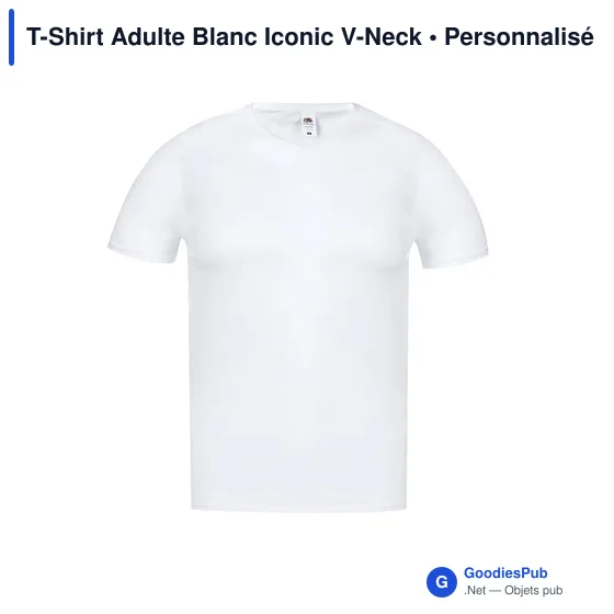 T-shirt personnalisable pour entreprise avec logo - Iconic V-Neck - Image 8