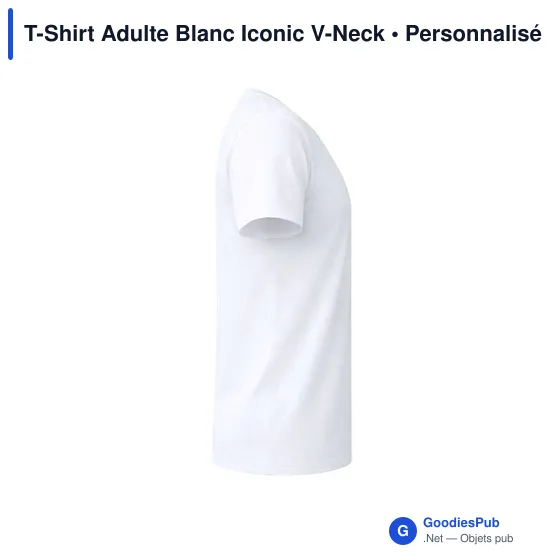 T-shirt personnalisable pour entreprise avec logo - Iconic V-Neck - Image 9