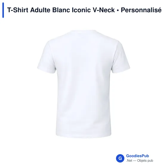 T-shirt personnalisable pour entreprise avec logo - Iconic V-Neck - Image 10