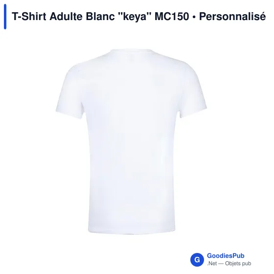 T-Shirt Adulte Blanc "keya" MC150 - Image 11