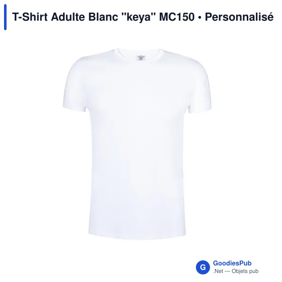 T-Shirt Adulte Blanc "keya" MC150 - Image 9