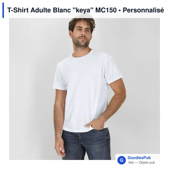 T-Shirt Adulte Blanc "keya" MC150 - Image 10
