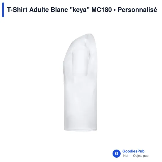 T-Shirt Adulte Blanc "keya" MC180 - Image 12