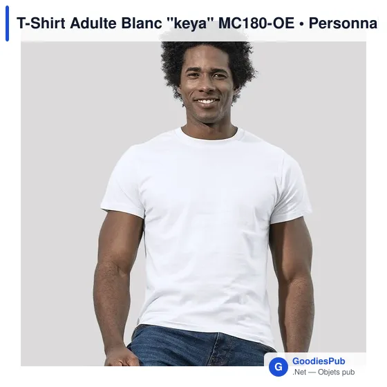 T-shirt personnalisable pour entreprise avec logo - KEYA MC180-OE - Image 2