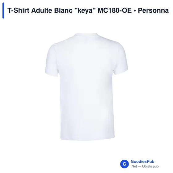 T-shirt personnalisable pour entreprise avec logo - KEYA MC180-OE - Image 3