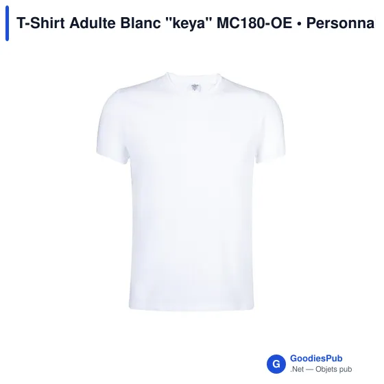 T-shirt personnalisable pour entreprise avec logo - KEYA MC180-OE - Image 9