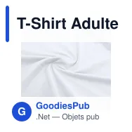 T-Shirt Adulte Personnalisable Blanc avec Logo - Perkins - Miniature 12