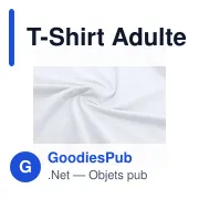 T-Shirt Adulte Personnalisable Blanc avec Logo - Perkins - Miniature 6