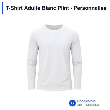 T-Shirt Adulte Blanc Plint