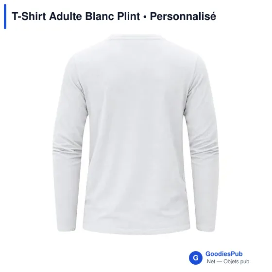 T-Shirt Adulte Blanc Plint - Image 11